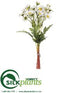 Silk Plants Direct Mini Daisy Bundle - White - Pack of 12