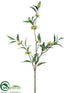 Silk Plants Direct Eucalyptus Blossom Spray - Green - Pack of 12