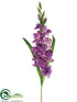 Silk Plants Direct Gladiolus Spray - Purple - Pack of 12