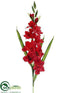 Silk Plants Direct Gladiolus Spray - Red - Pack of 12