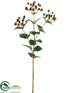 Silk Plants Direct Hypericum Spray - Burgundy Green - Pack of 12