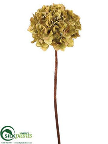 Hydrangea Spray - Olive Green - Pack of 12