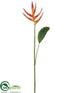 Silk Plants Direct Mini Heliconia Spray - Orange - Pack of 12