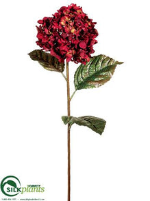 Hydrangea Spray - Burgundy Green - Pack of 12