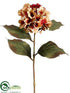 Silk Plants Direct Hydrangea Spray - Yellow Rust - Pack of 12