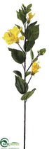 Silk Plants Direct Hibiscus Spray - Yellow - Pack of 12