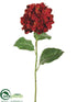 Silk Plants Direct Hydrangea Spray - Red - Pack of 12