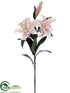 Silk Plants Direct Casablanca Lily Spray - Pink Green - Pack of 6