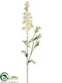 Silk Plants Direct Larkspur Spray - Cream White - Pack of 12