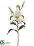 Silk Plants Direct Lily Spray - Cream Green - Pack of 12