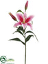 Silk Plants Direct Lily Spray - Rubrum - Pack of 12