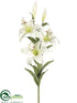 Silk Plants Direct Lily Spray - White - Pack of 12