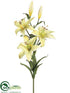 Silk Plants Direct Lily Spray - Yellow - Pack of 12