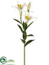 Silk Plants Direct Easter Lily Spray - White - Pack of 12