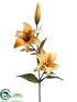 Silk Plants Direct Large Lily Spray - Yellow - Pack of 12