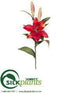 Silk Plants Direct Lily Spray - Red - Pack of 12