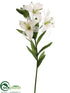 Silk Plants Direct Tiger Lily Spray - Cream - Pack of 6