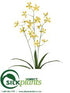 Silk Plants Direct Mini Orchid Spray - Yellow - Pack of 12