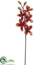 Silk Plants Direct Cymbidium Orchid Spray - Brick Two Tone - Pack of 12