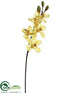 Silk Plants Direct Cymbidium Orchid Spray - Mustard Burgundy - Pack of 12