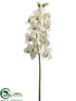 Silk Plants Direct Cymbidium Orchid Spray - Cream Burgundy - Pack of 6