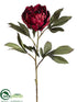 Silk Plants Direct Peony Spray - Burgundy - Pack of 12