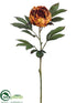 Silk Plants Direct Peony Spray - Orange Rust - Pack of 12