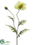 Silk Plants Direct Poppy Spray - Green Two Tone - Pack of 12
