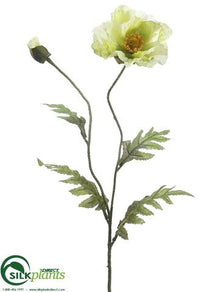Poppy Spray - Green Two Tone - Pack of 12