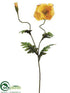 Silk Plants Direct Poppy Spray - Yellow - Pack of 12