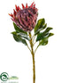Silk Plants Direct King Protea Spray - Burgundy - Pack of 12