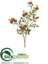 Silk Plants Direct Pompon Rose Spray - Orange Rust - Pack of 12