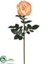 Silk Plants Direct Rose Spray - Peach Dark - Pack of 12