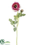 Silk Plants Direct Ranunculus Spray - Pink - Pack of 12