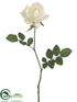 Silk Plants Direct Tall Rose Bud Spray - Cream White - Pack of 24