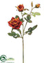 Silk Plants Direct Rose Spray - Orange Rust - Pack of 12