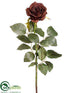 Silk Plants Direct Confetti Rose Spray - Brown - Pack of 12