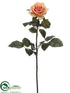 Silk Plants Direct Confetti Rose Spray - Peach - Pack of 12