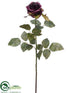 Silk Plants Direct Confetti Rose Spray - Purple Eggplant - Pack of 12