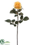 Silk Plants Direct Confetti Rose Spray - Yellow - Pack of 12