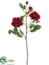 Silk Plants Direct Rose Spray - Red - Pack of 12