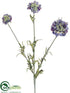 Silk Plants Direct Scabiosa Spray - Blue Periwinkle - Pack of 12