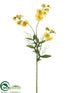 Silk Plants Direct Sweet Pea Spray - Yellow - Pack of 12