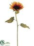 Silk Plants Direct Sunflower Spray - Orange - Pack of 12