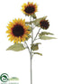 Silk Plants Direct Sunflower Spray - Rust - Pack of 12