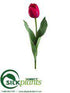 Silk Plants Direct Tulip Spray - Red Dark - Pack of 12