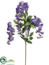 Silk Plants Direct Wisteria Spray - Purple - Pack of 12