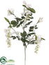 Silk Plants Direct Wisteria Spray - White - Pack of 12
