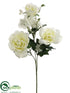 Silk Plants Direct Rose, Hydrangea Spray - Cream - Pack of 12