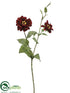Silk Plants Direct Zinnia Spray - Red - Pack of 12